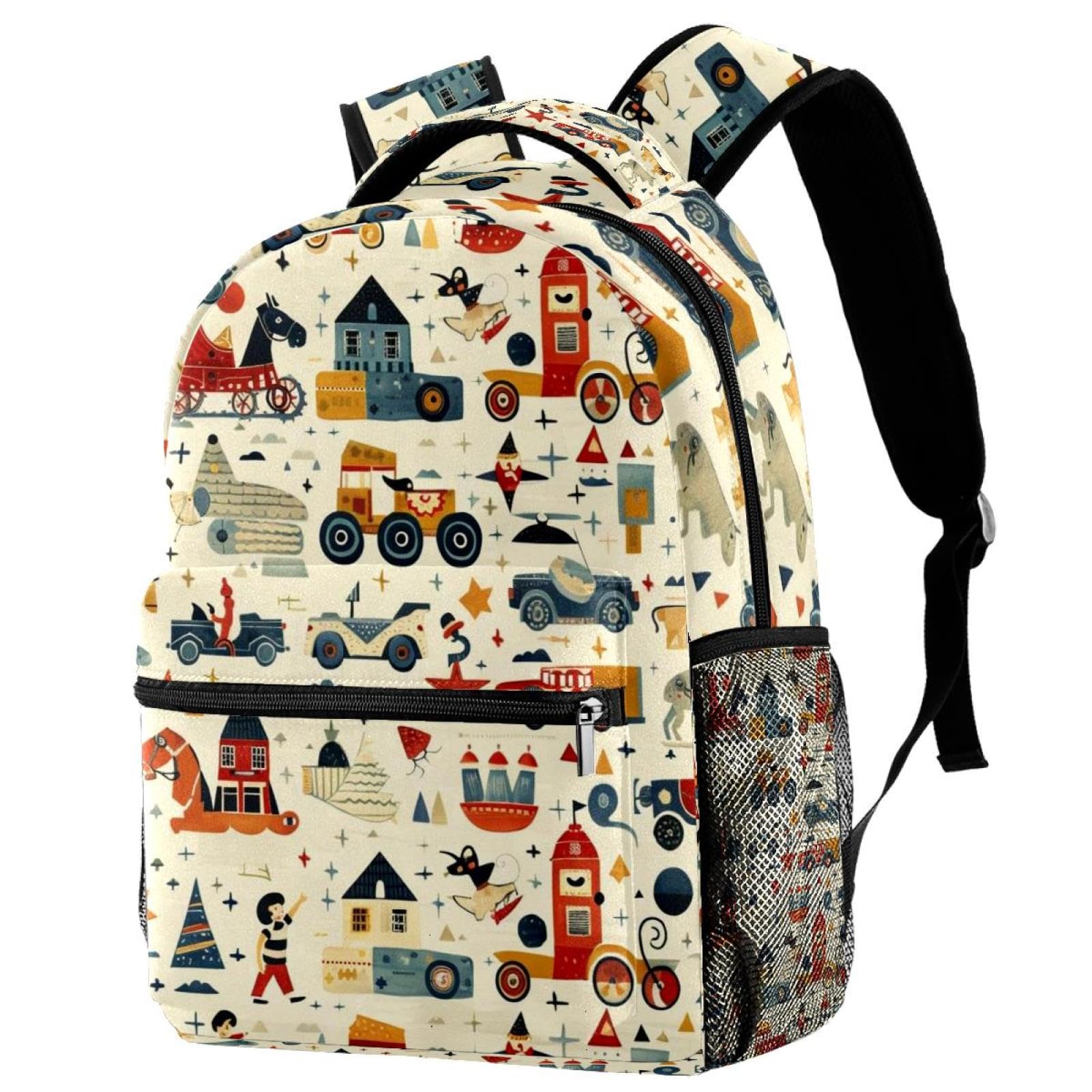 Sac à dos enfant grande capacité imprimé dessin animé multicolore