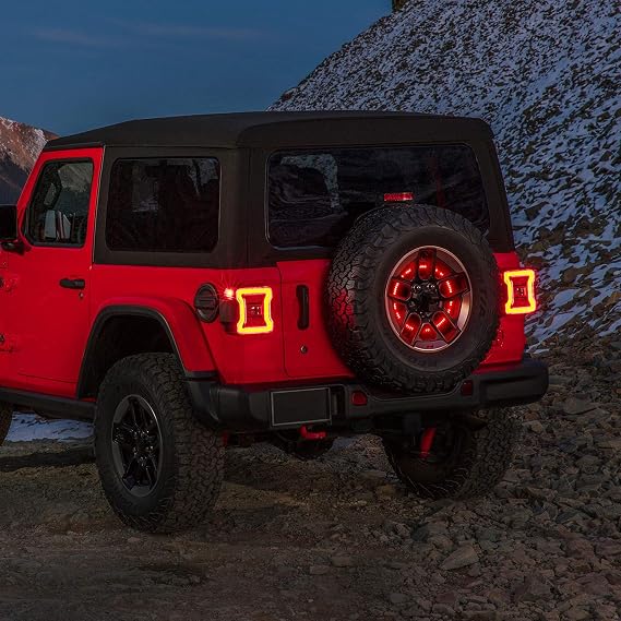 SUPAREE Plug and Play Spare Tire Brake Light Fits for Jeep Wrangler JL JLU 2018-2026, Rear 3rd Third Brake Light with Back Up Camera, Red Wheel Light for Jeep Wrangler Accessories