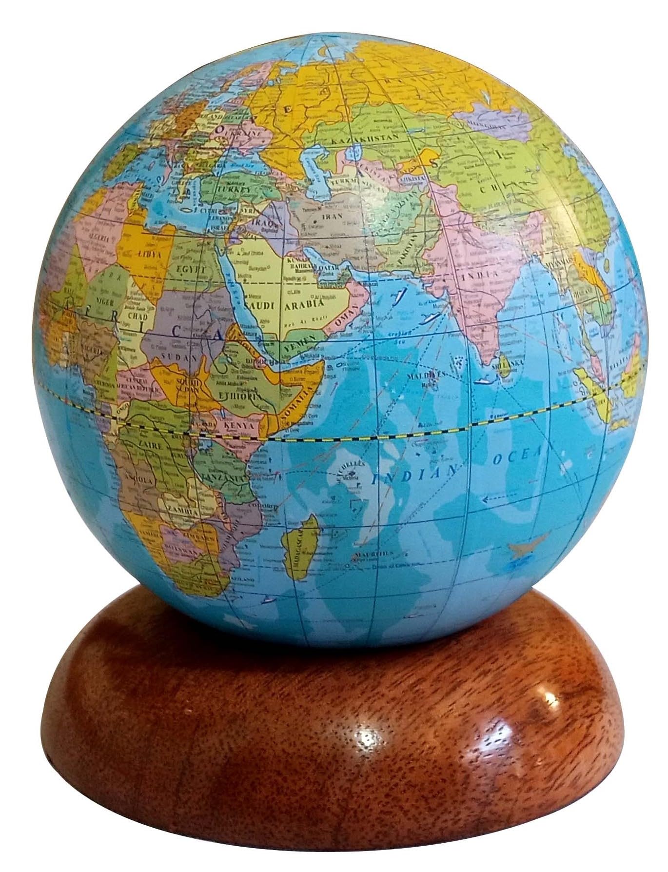 Timber Revival Co Decorative Student Mini World Globe Home Décor Modern Countries And Territories Size 5" Inches, Revival Co (B0CPPW3N72) Amazon Price History, Amazon Price Tracker