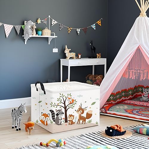 Miniatura 347 de HIYAGON Cesta de almacenamiento para niños, cesta de regalo para bebé, cesta de regalo, cesta organizadora de juguetes lindos, caja rectangular