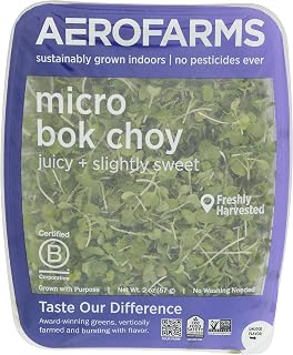 AeroFarms Bok Choy Microgreens, 2 OZ - Fresh, Nutrient-Dense Greens for Snacks & Recipes