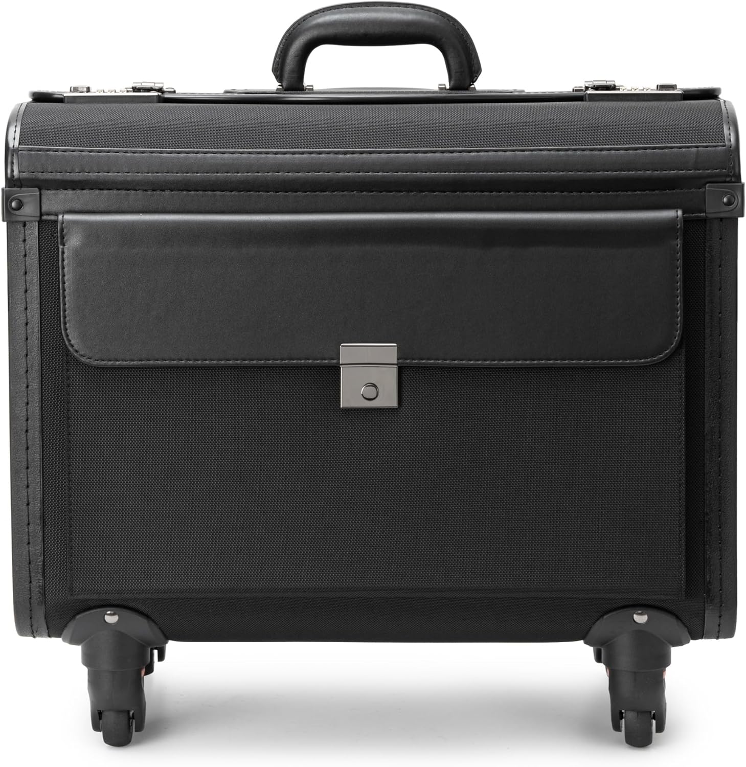 Alpine Swiss Wheeled Briefcase | Rolling Briefcase Locking Telescopic Handle 4 Replaceable Wheels | Pilot Lawyer Litigator Attache Case | 17” Laptop Compartment | Dual Combo Locks | Organizer Pockets - Image 5