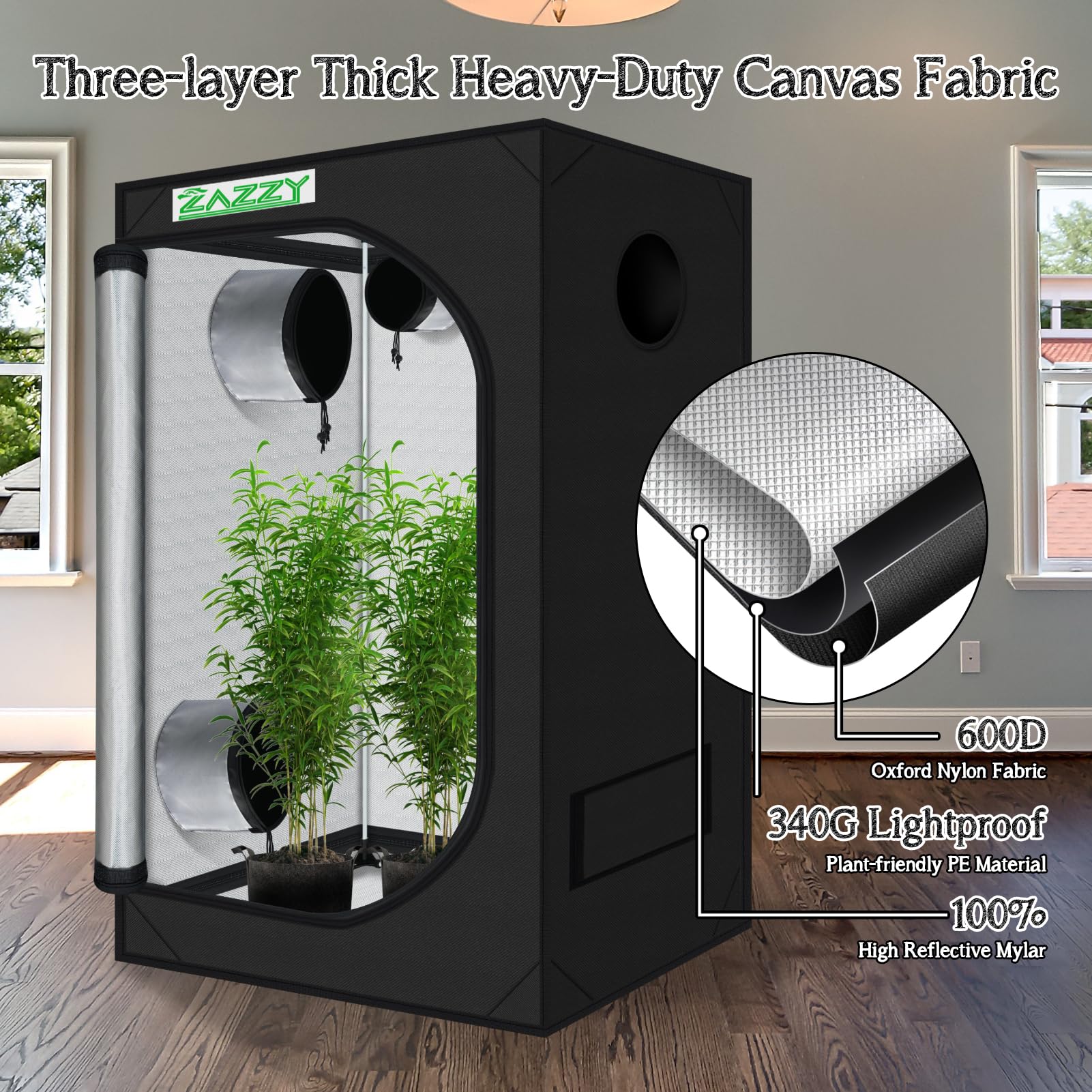 reflective material for grow tent zazzy Hydroponic Tent, 24
