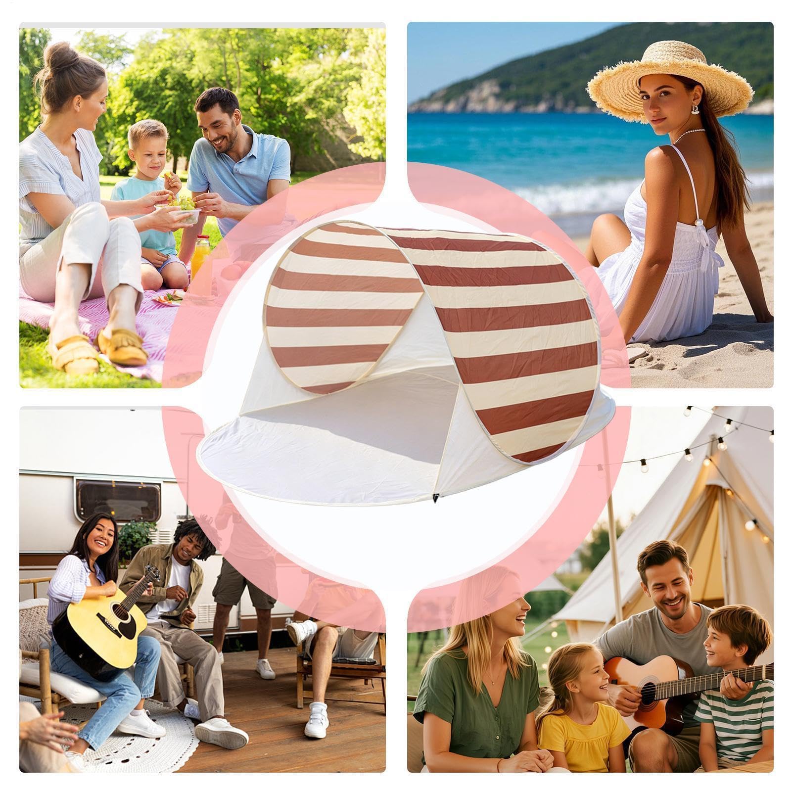 Tente de plage UPF50+ Auvent de camping