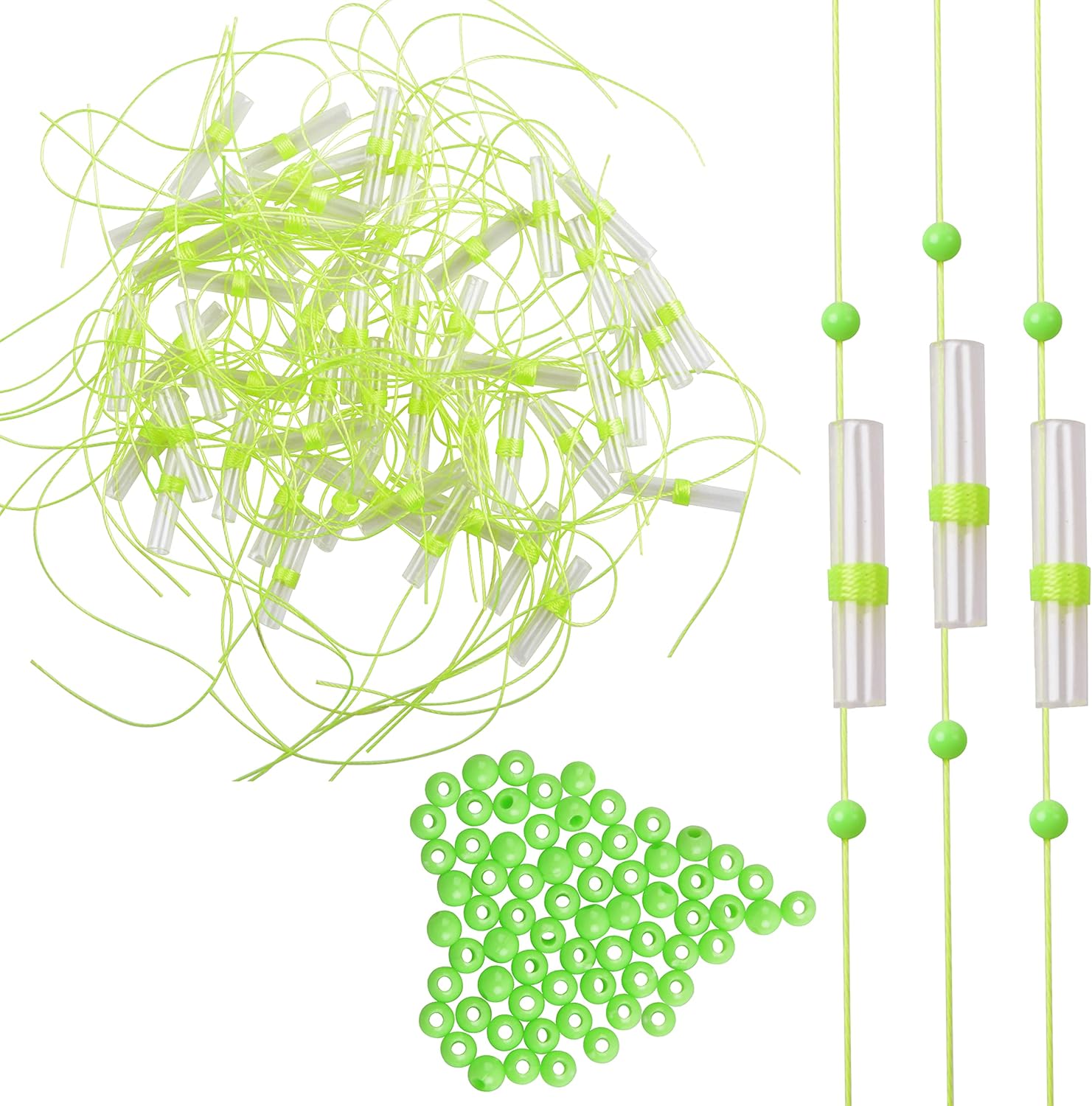 SILANON Bobber Stops for Fishing Floats,Slip Bobber Stop String Knots with Plastic