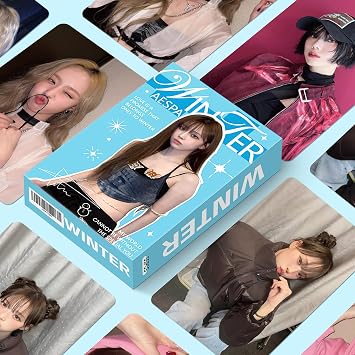 MXP 55pcs Winter Postcards Kim Min-jeong Photocards Aespa merchandise Album LOMO cards for Collecting, Trading