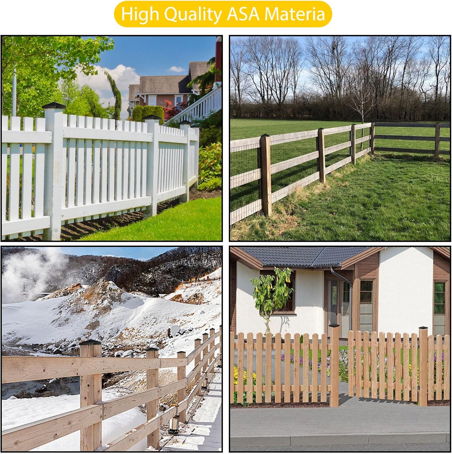 4x4 Inch Post Caps Wood Fence Post Caps Resin Black Deck Post Caps Non-Brittle Wood Fence Caps,Non-Aging,Strong Weather Resistance, 12Pcs
