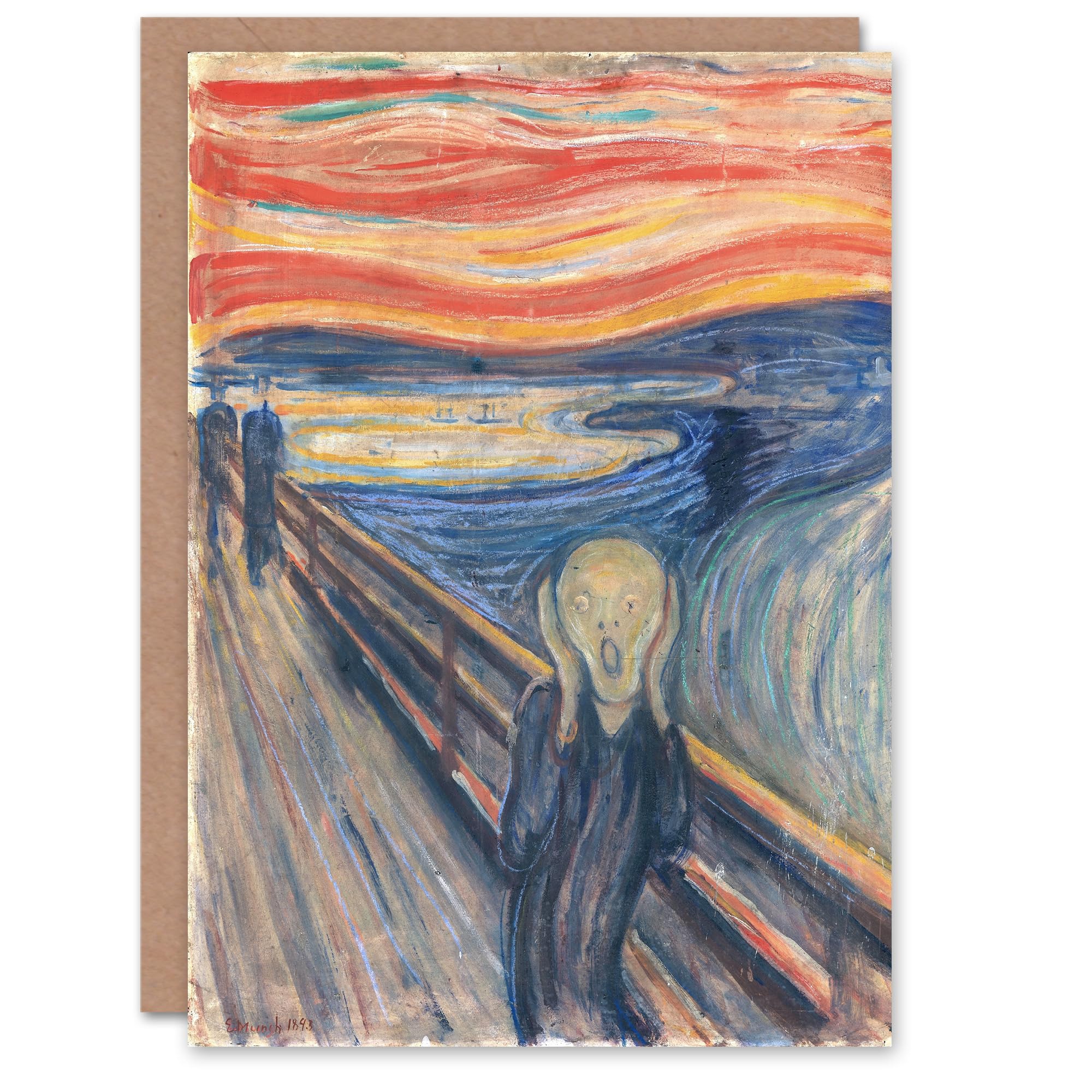 Artery8 Edvard Munch Art Card The Scream Iconic Painting