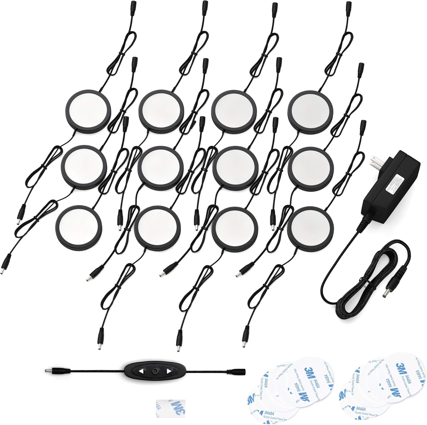 Bеѕt Dеаl Chеар 🛒 EShine Black Matte Under Cabinet Puck Lights with Dimmer Switch – Circular 60mm LED Cabinet Lights – Dimmable – Pack of 12, Warm White (3000K) Bеѕt Dеаl Chеар 🛒 EShine Black Matte Under Cabinet Puck Lights with Dimmer Switch – Circular 60mm LED Cabinet Lights – Dimmable – Pack of 12, Warm White (3000K)