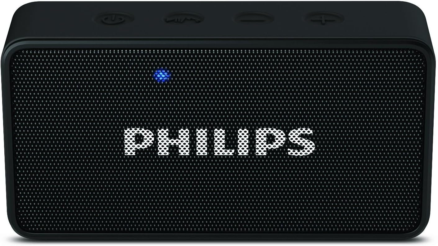 (Renewed) Philips BT64B Portable Bluetooth Speakers (Black)