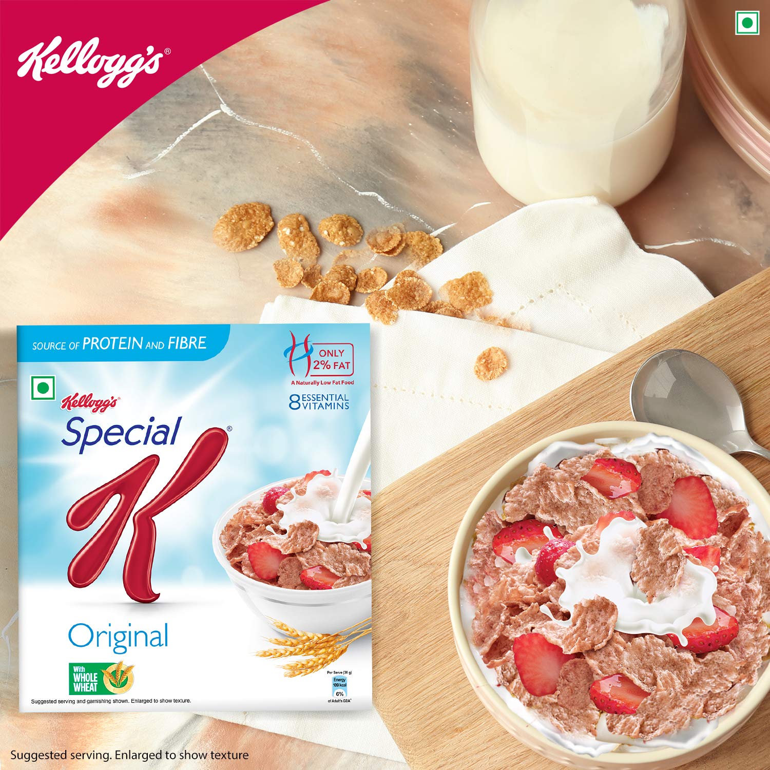 Kellogg's Original Special K Low Fat Breakfast Cereals High in B
