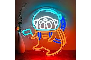 Heliwey Astronaut Dog Neon Sign: Illuminate Your World with Cosmic Cuteness