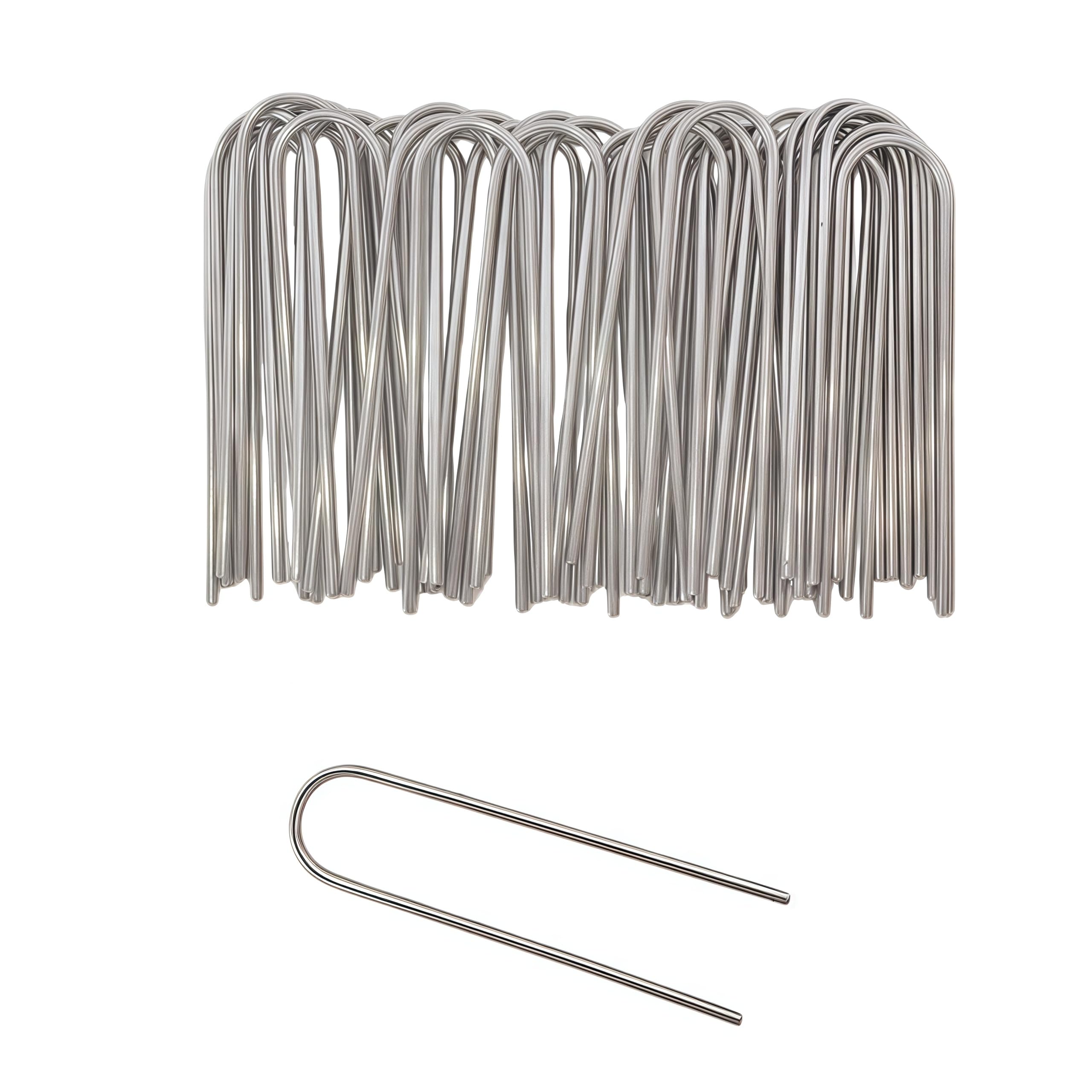 Atlantic Grapas de jardín de 4 pulgadas, acero inoxidable resistente, paquete de 40