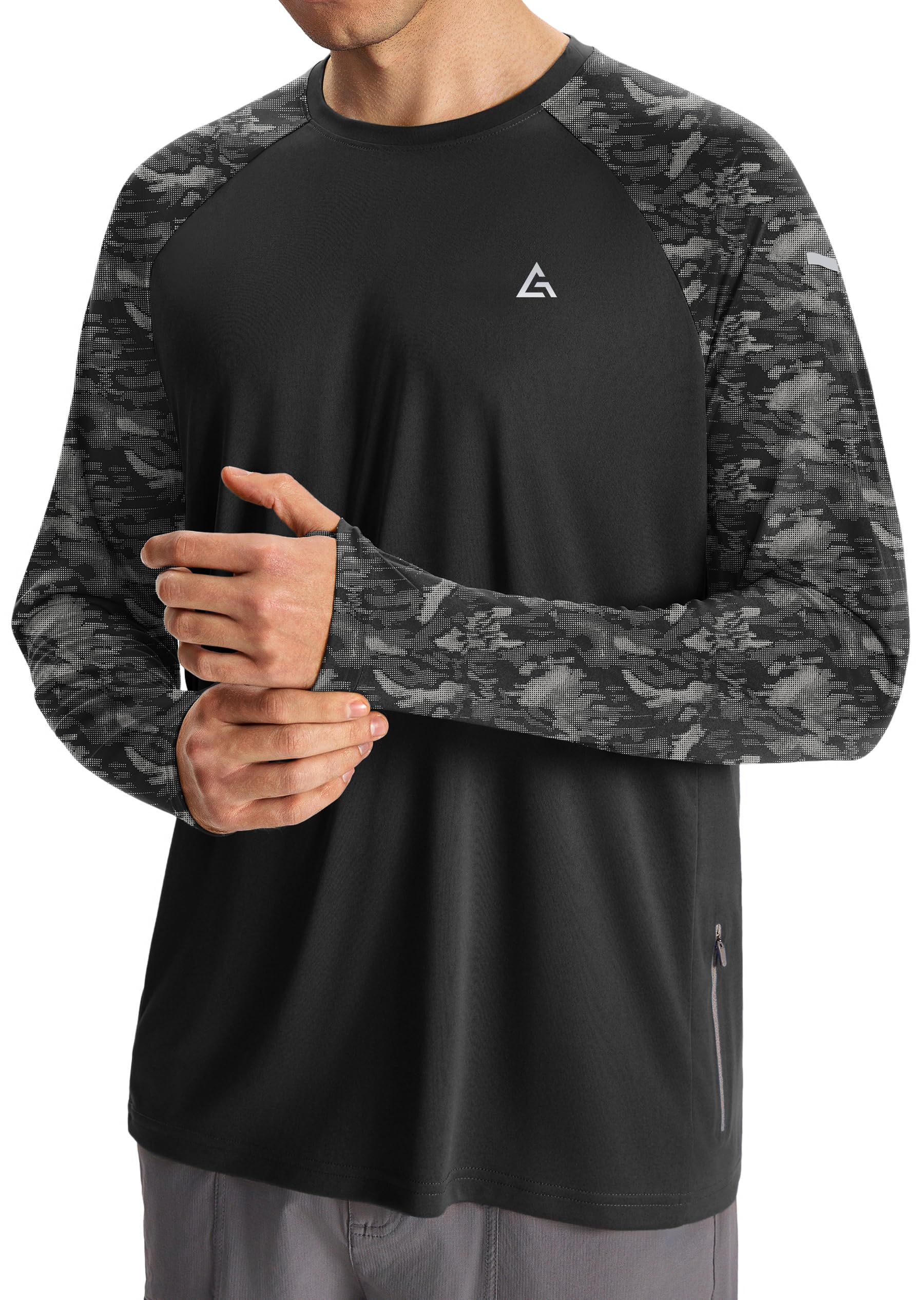 Men’s Sun Protection Shirts UPF 50+ Long Sleeve UV Shirt Rash Guard for Men Quick Dry Swim Fishing Beach Athletic