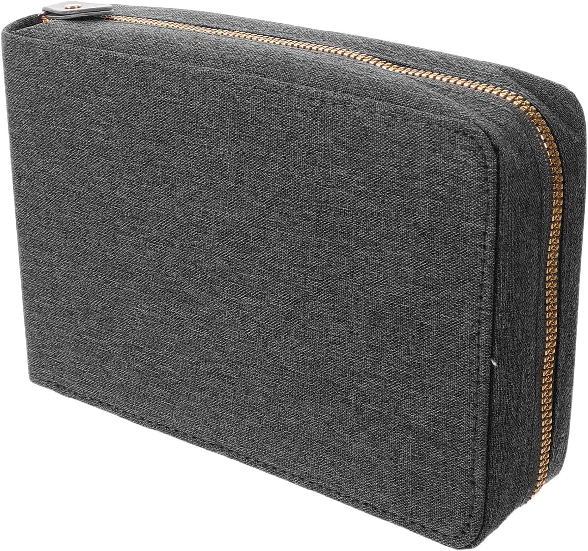 CORHAD Knitting Needle Case for Circular Needles, Portable Loop Knitting Pouch with Zipper Closure, Fabric Sewing Organizer Bag, Multi-Compartments for Home Crochet Tools 8.1x5.5x2Inch