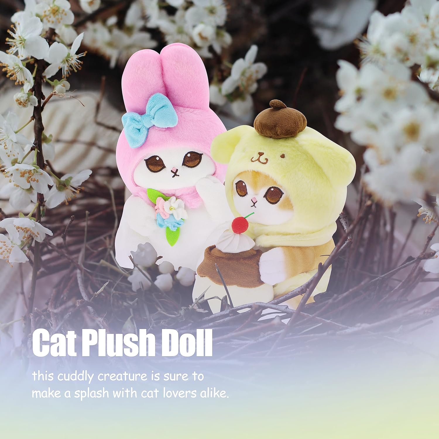 Kawaii Shark Cat Plush Toy Stuffed Animal Doll, Soft Pillow for Boys & Girls (Cat-C, 20cm/7.8in) - Image 5