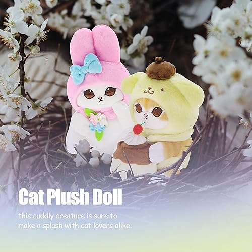 Miniatura 5 de Kawaii - Muñeca de peluche con diseño de tiburón y gato, almohada suave para niños y niñas (gato de batata, 7.9 in7.8 pulgadas)