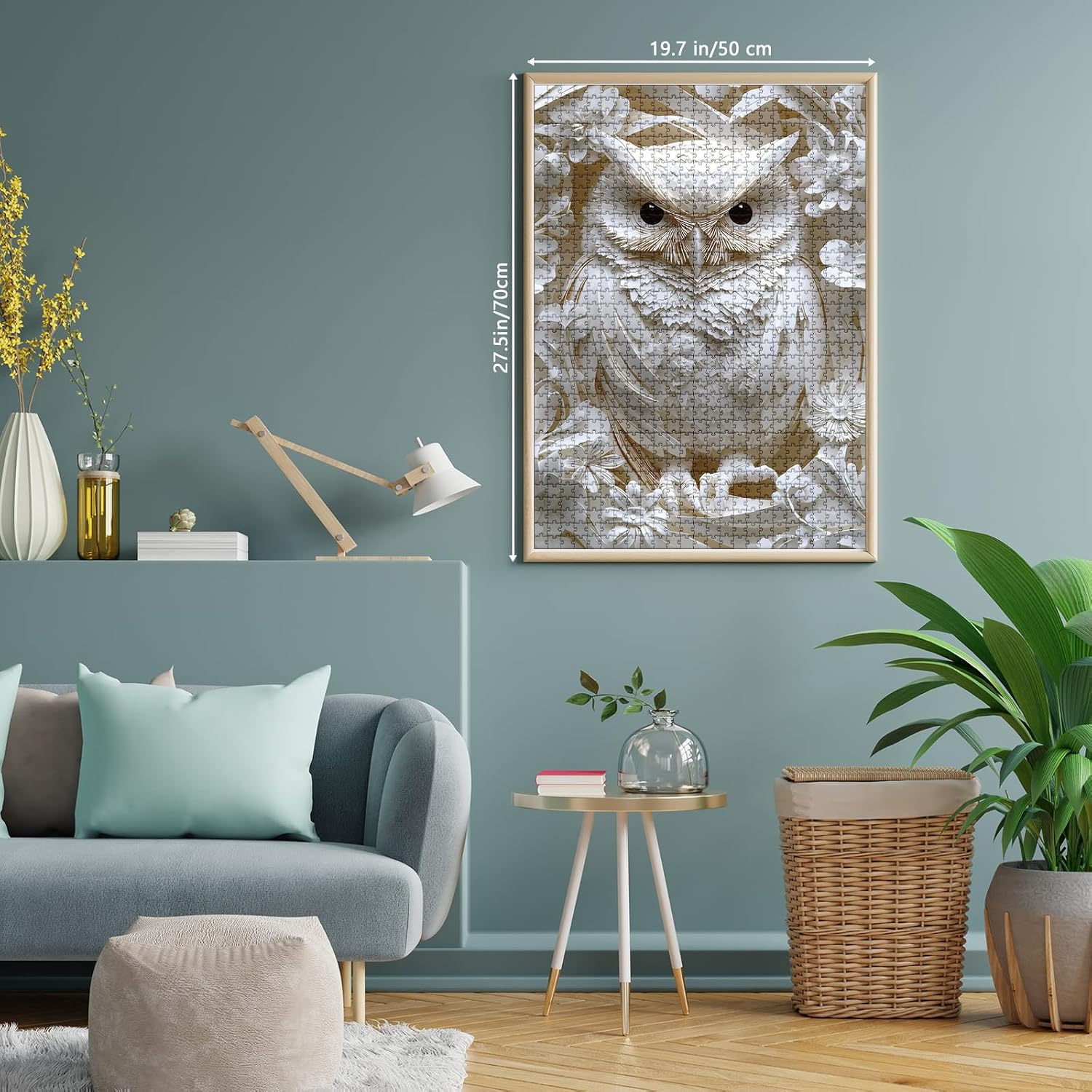 3D Impossible Bird Puzzle for Adults 1000 Pieces Nature Challenging White Owl Art Jigsaw Puzzles Hard Aesthetic Difficult Puzzle as Family Game Decor image 5