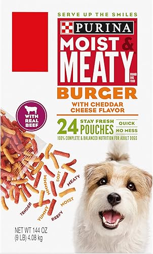 Miniatura 2 de Comida para perro húmeda Purina, sabor hamburguesa jugosa de carne con queso cheddar