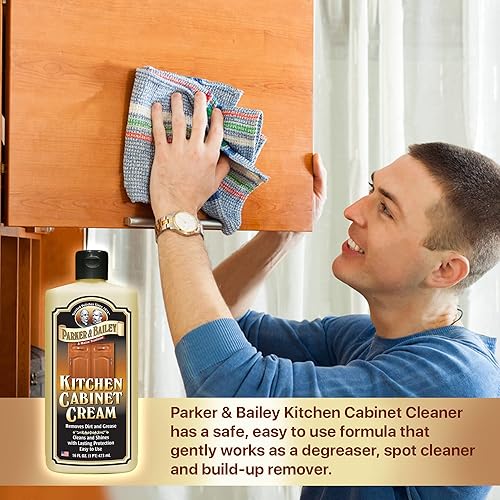 Miniatura 7 de PARKER  BAILEY Crema de armario de cocina  Limpiador de madera multisuperficie y pulido de muebles de limpieza de brillo rápido protector de