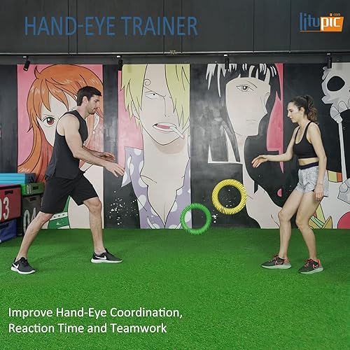 Miniatura 3 de Aros deportivos hinchables, herramienta de entrenamiento de coordinación de ojos y manos, equipo deportivo, herramienta de entrenamiento de