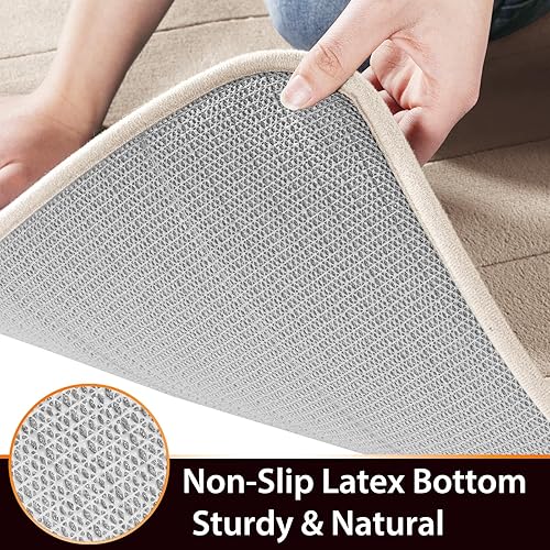 Miniatura 2 de Tapete de baño de espuma viscoelástica, 24 x 17 pulgadas, cómodo, suave, antideslizante, superabsorbente, de secado rápido, tapete de baño para