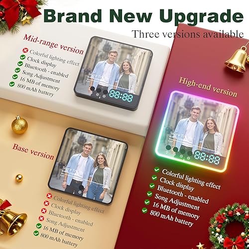 Miniatura 3 de witfox Imán de música personalizado para nevera con brillo LED y reloj digital, placa de foto personalizada de Spotify para refrigerador, regalo