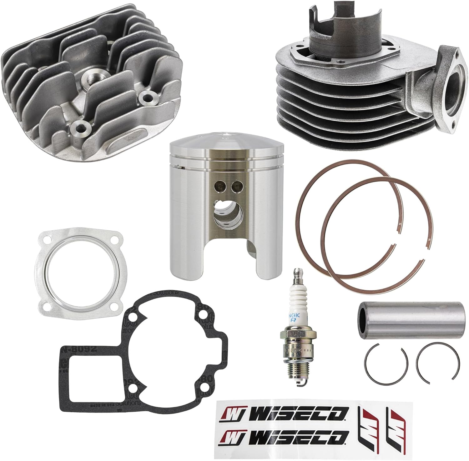 NICHE Cylinder Wiseco Piston Cylinder Head Gasket Kit for Suzuki LT80 QuadSport 80 Kawasaki KFX80 11210-40B01 11005-S006