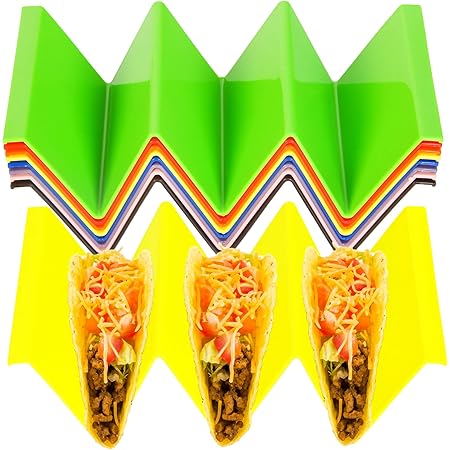 Yesaler Taco Halter 6-tlg Set - ABS Kunststoff Halterungen Für Tacos & Sandwiches Bunt