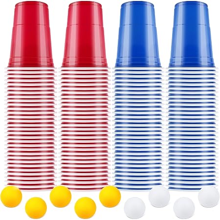 Set Beer Pong Da Festa: 6 Tazze + 2 Palline - Gioco Da Bere