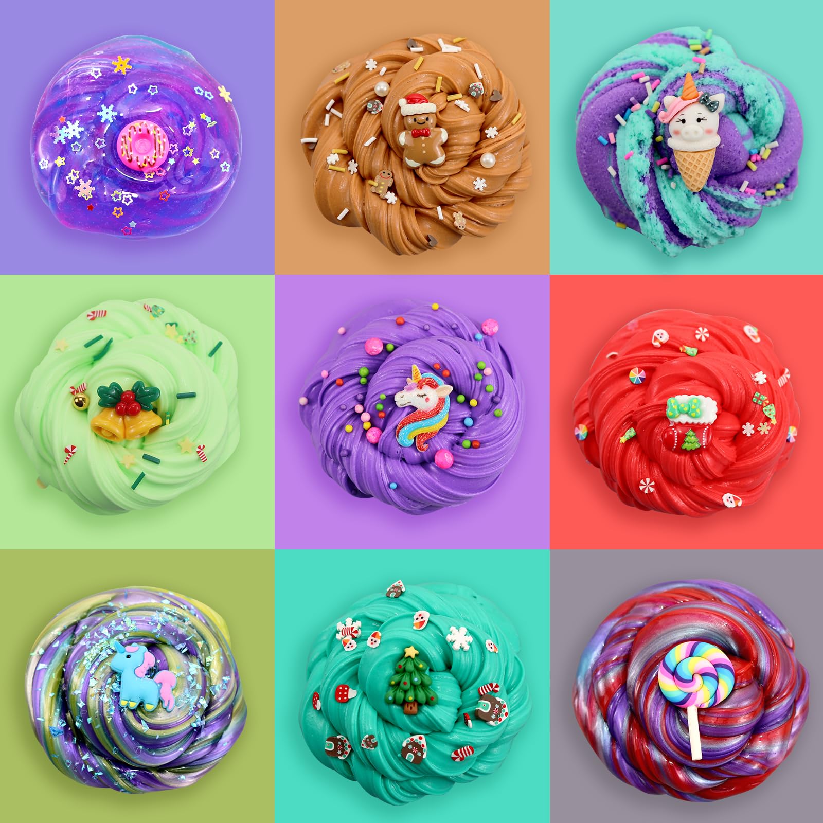 Goffii Slime Advent Calendar 2025, Christmas Countdown Calendar 24 Days, Butter and Crystal Slime with Accessories - Image 4