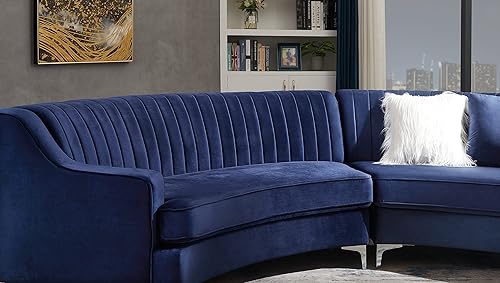 Miniatura 6 de Eafurn Patas y almohadas modulares de metal modulares de gran tamaño, semicirculares de terciopelo de 140.94 pulgadas, 6 plazas, moderno sofá y sofá