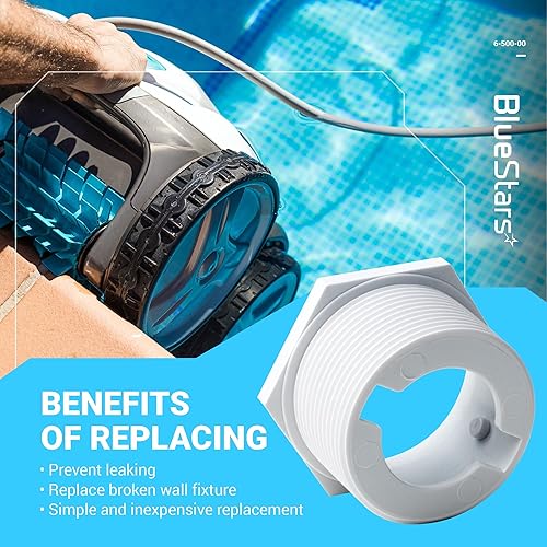 Miniatura 6 de BlueStars 6-500-00 - Conector universal de pared (UWF) pieza de repuesto para Polaris 180 280 280 Tank trax 360 380 3900 Sport y 480 Pro Limpiadores