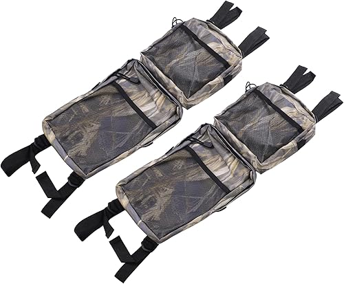 X AUTOHAUX Paquete de 2 bolsas de caza de camuflaje Quad ATV de 4 ruedas para guardabarros, bolsas de caza, bolsa de equipaje con cremallera para