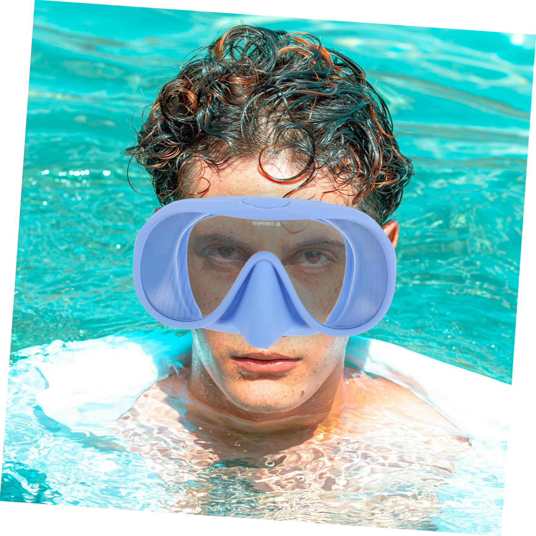 Máscara de Snorkel 1 Juego de Silicona y Vidrio Templado para Adultos