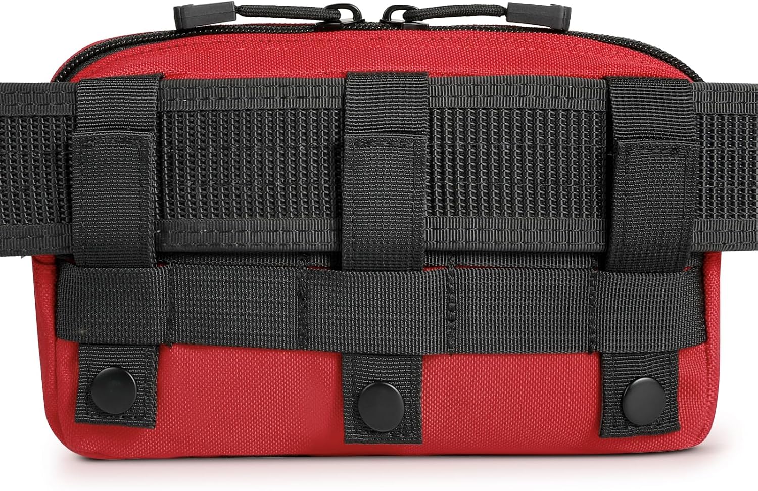 FRTKK Admin Pouch with USA Flag Patch & Keychain - 2 Pack Molle Pouches with USA Flag Patch & Tactical D-Ring Clip
