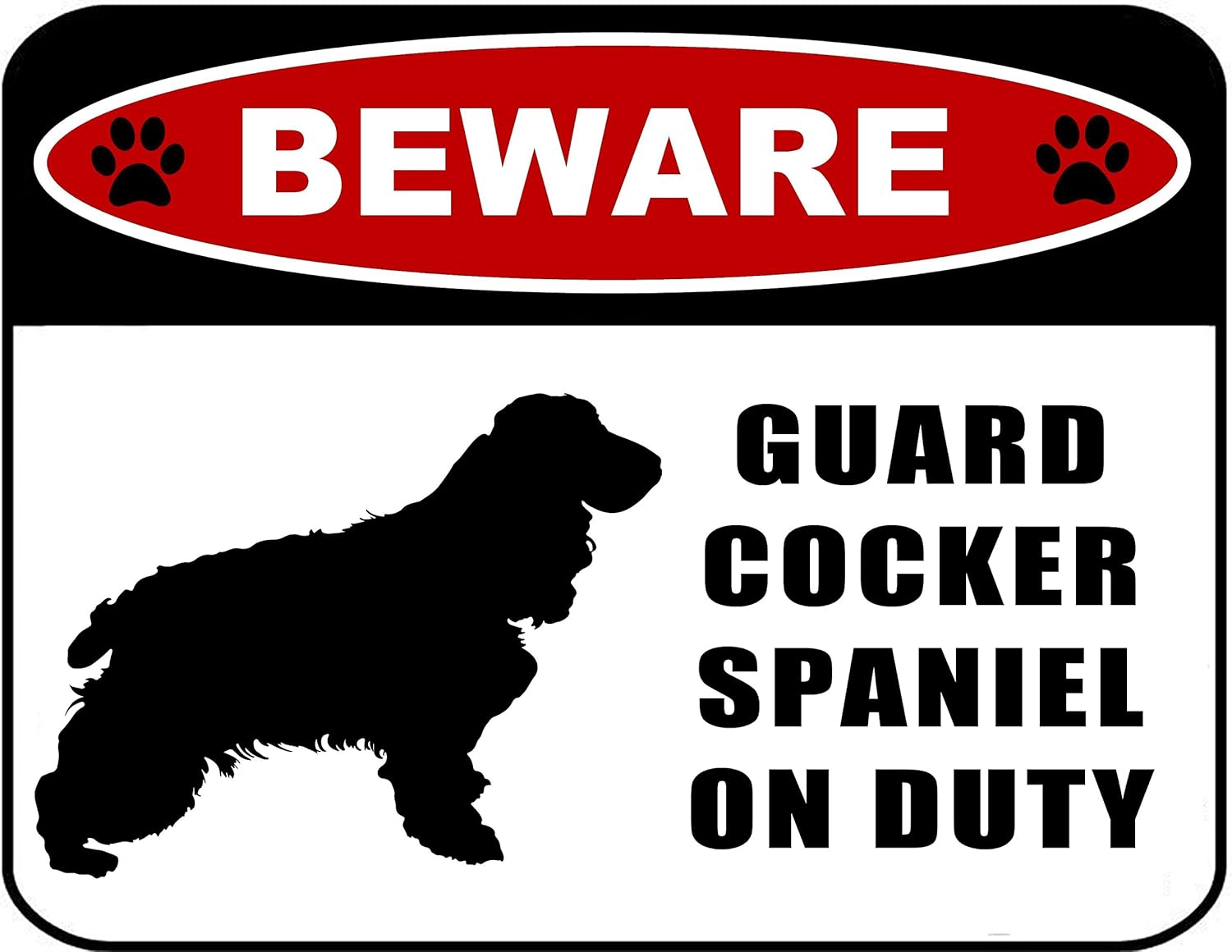 PCSCP Beware Guard Cocker Spaniel (Silhouette) on Duty 11.