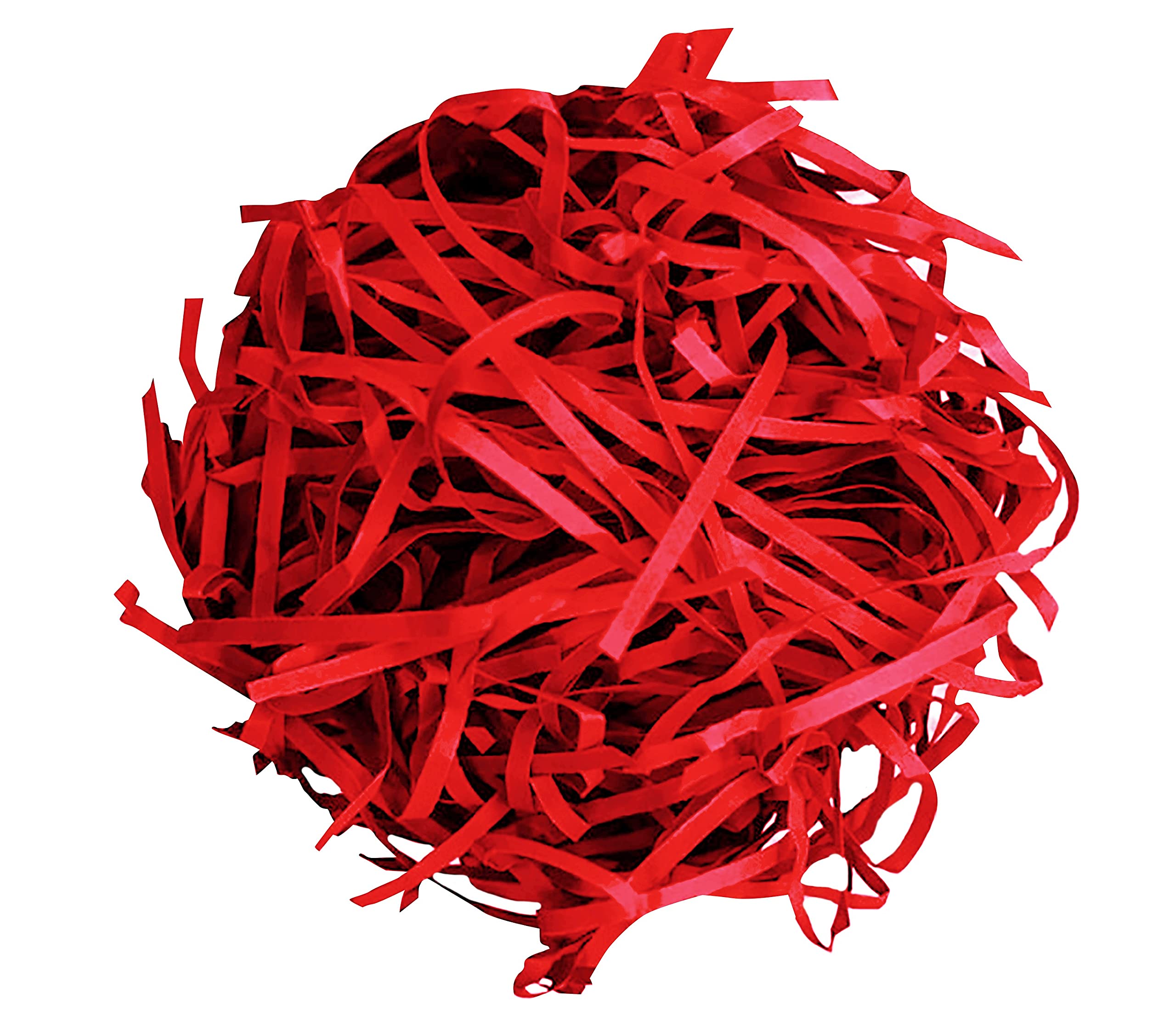 MARKQ Crinkle Cut Shredded Paper Filler for Gift Wrapping Hamper/Basket Filling, Packing Supplies (Red)