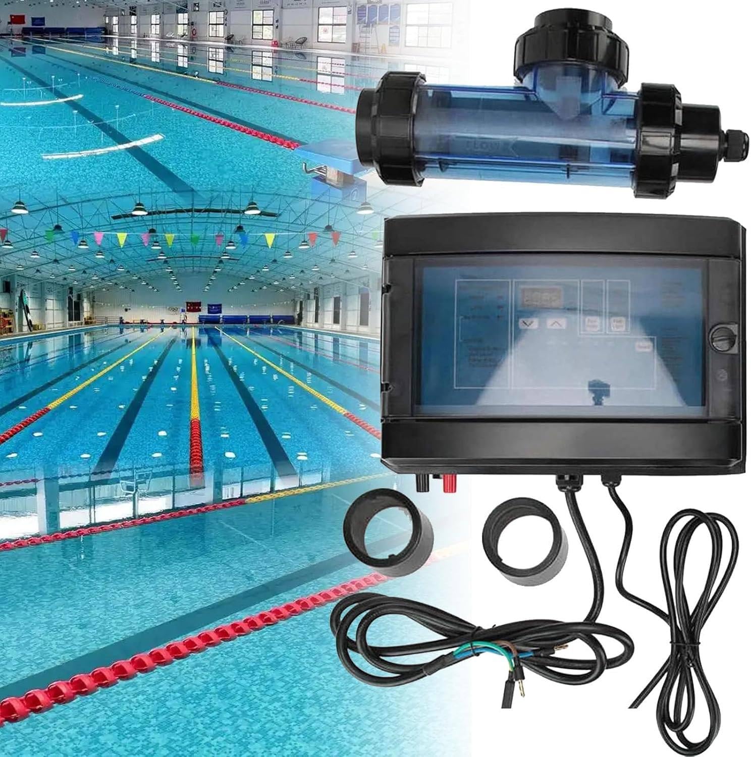 Cloratore per Acqua Salata Multifunzione,Potenza Regolabile in Diversi Livelli,Sistema Di Filtrazione E Disinfezione Combinati, Semplice Installazione per Utenti Privati E Gestori Di Piscine 30g/H