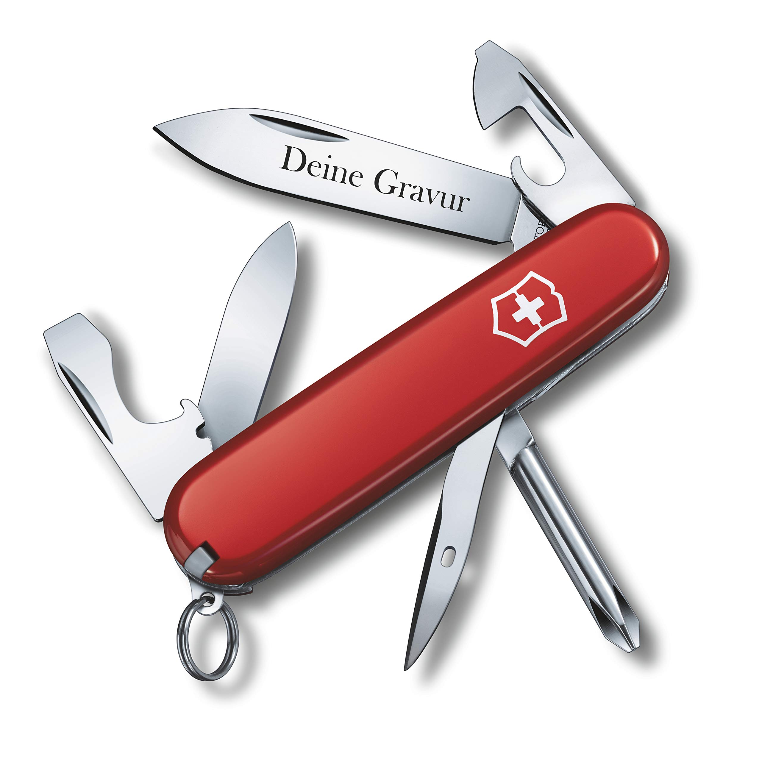 Couteau de poche Victorinox personnalisé à graver 12 fonctions rouge 1.4603