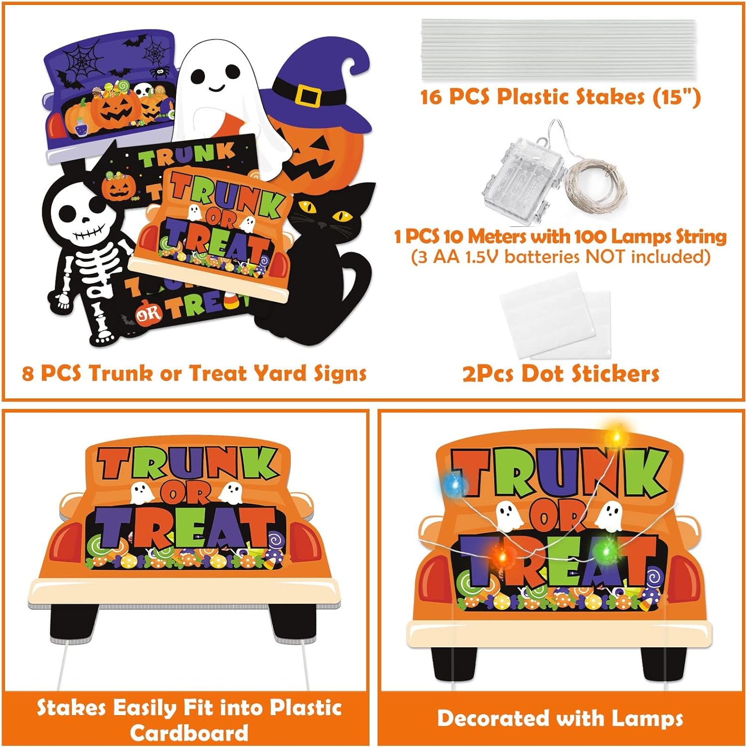 ハロウィンヤードサイン トランクまたはおやつデコレーション LEDストリングライトと杭付き 8ピース 方向標識 トランク パンプキン  楽天市場】ハロウィン 幽霊 LEDライト 電飾り 3M 電球20枚 1.5M 電球10枚 飾り 吊り下げ LEDストリングライト 吊り飾り  ハロウィーン 電池 ...