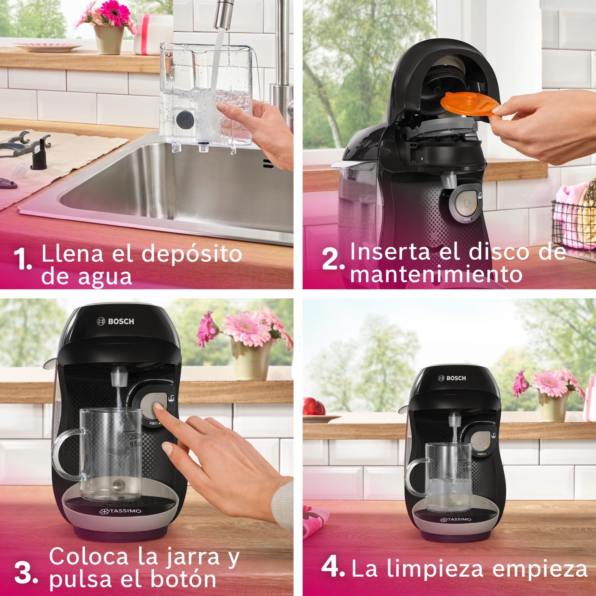 Bosch - Cafetera multibebida Tassimo Happy Friendly, OneTouch, Intellibrew, Beige, TAS109E