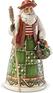 Enesco Jim Shore Heartwood Creek Christmas Around The World Italian Santa Figurine, 6.875 Inch, Multicolor