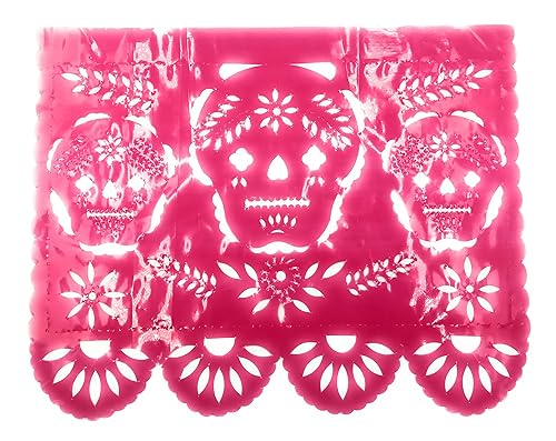 Miniatura 8 de DELIVERY 4U dia de muertos day of the dead Large Plastic Papel Picado Banner 10 Multi-Colored Panels 16 feet Long