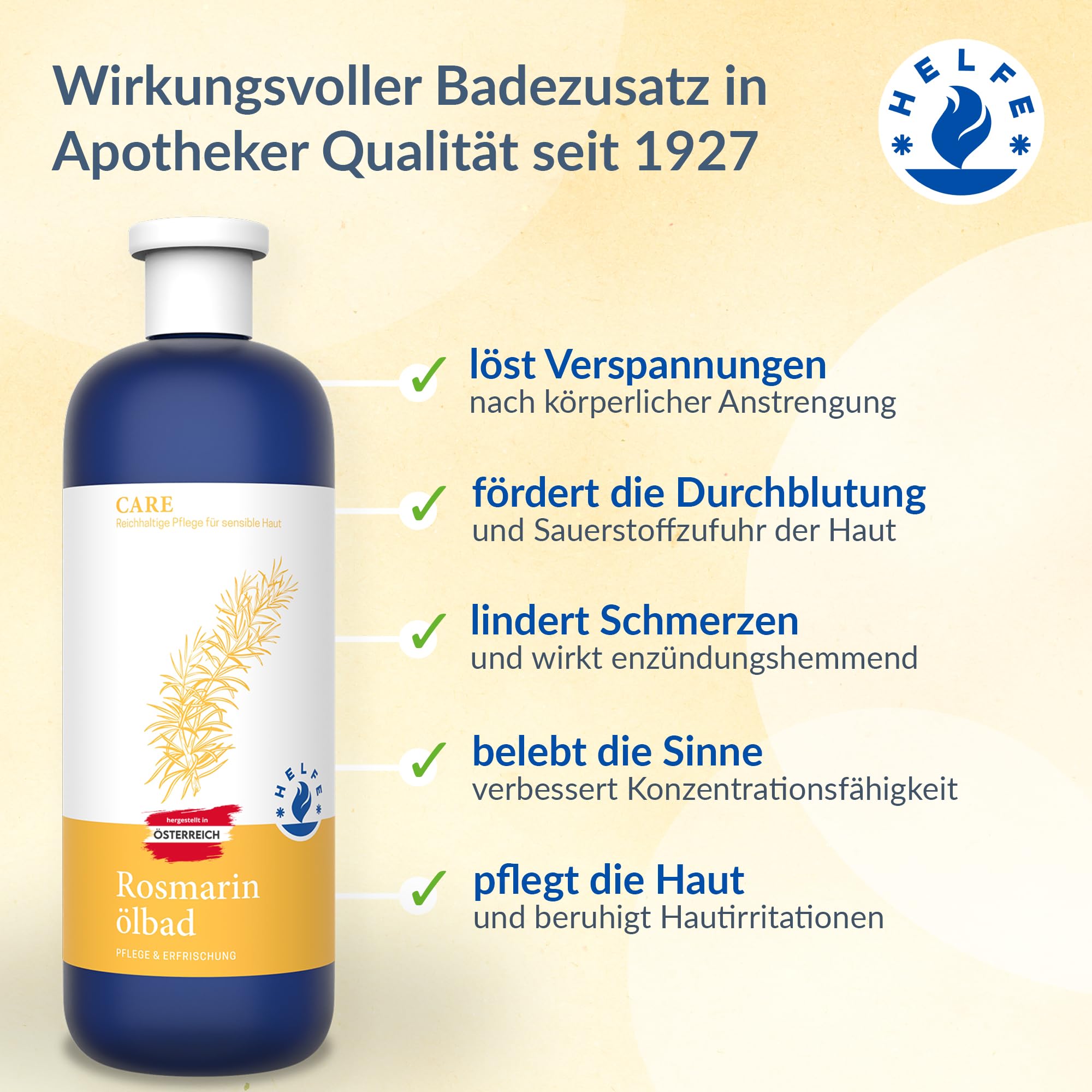 Aceite de baño de romero (200 ml) – eficaz aditivo de baño para la circulación sanguínea, también como baño de pies, tiene efecto antiinflamatorio y analgésico