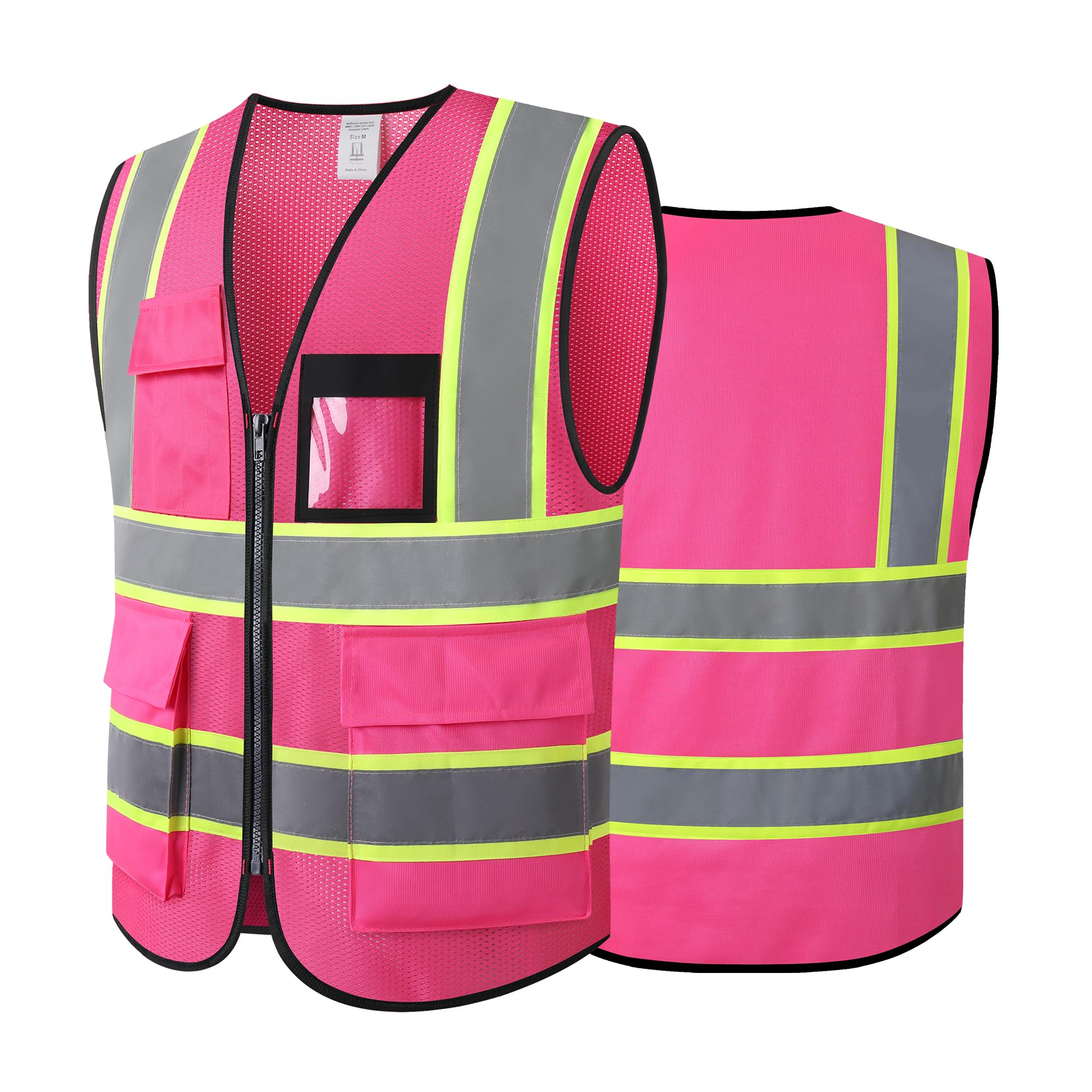 Safety Vest for Men Women Reflective Construction Vest Hi Vis ANSI Standard