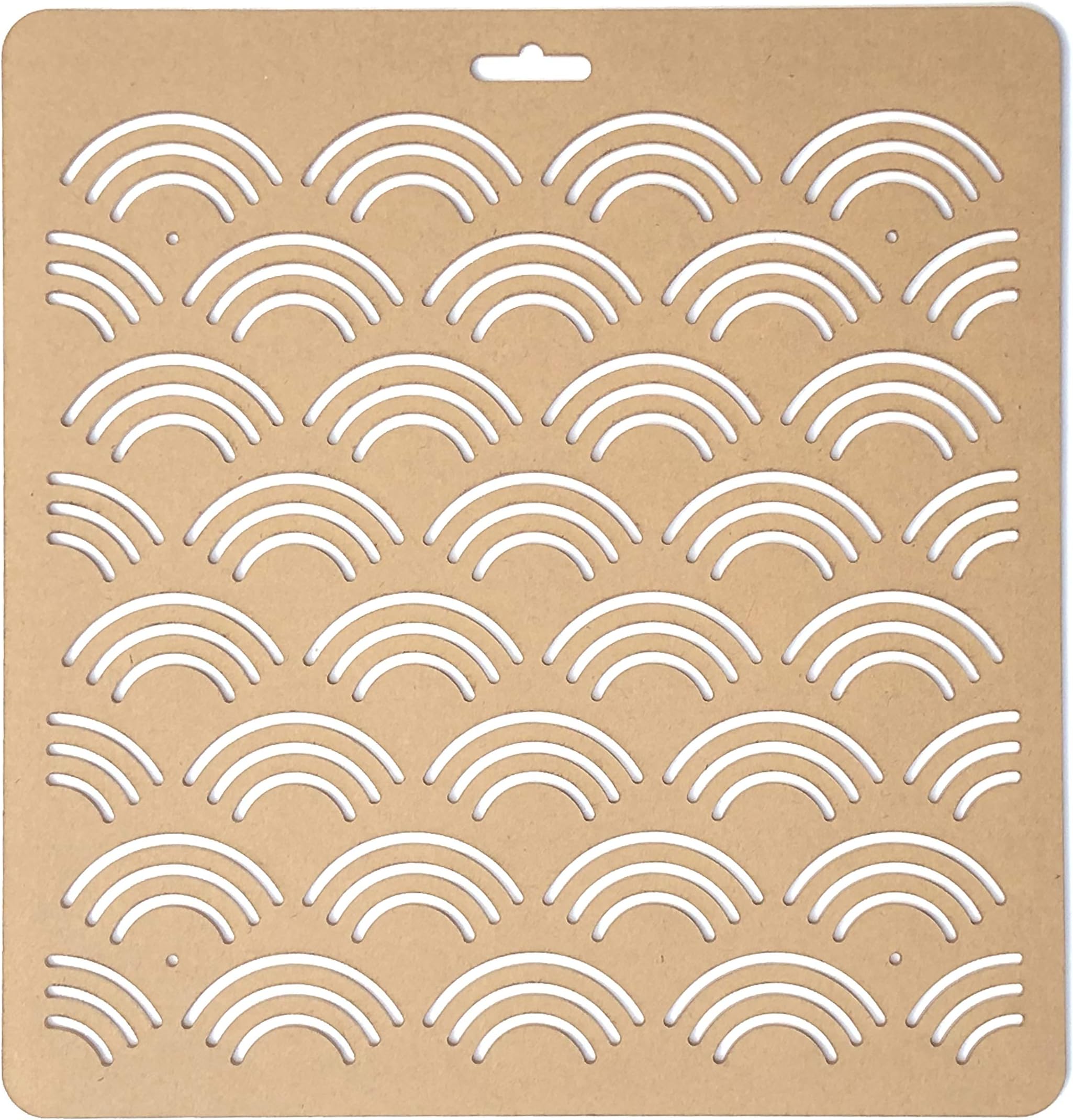 Sashiko Stencils by Acrylic | Wave - Sashiko Embroidery Pattern - Quilting Stencils | Wave