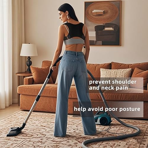 Miniatura 2 de Soporte universal para la parte superior de la espalda, corrector de postura ajustable debajo de la ropa para adultos y niños, alivio del dolor de