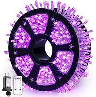 Vista 15 de JMEXSUSS Guirnalda de 600 luces LED que cambian de color enchufable, luces de Navidad blancas cálidas y multicolor de 168 pies con control remoto