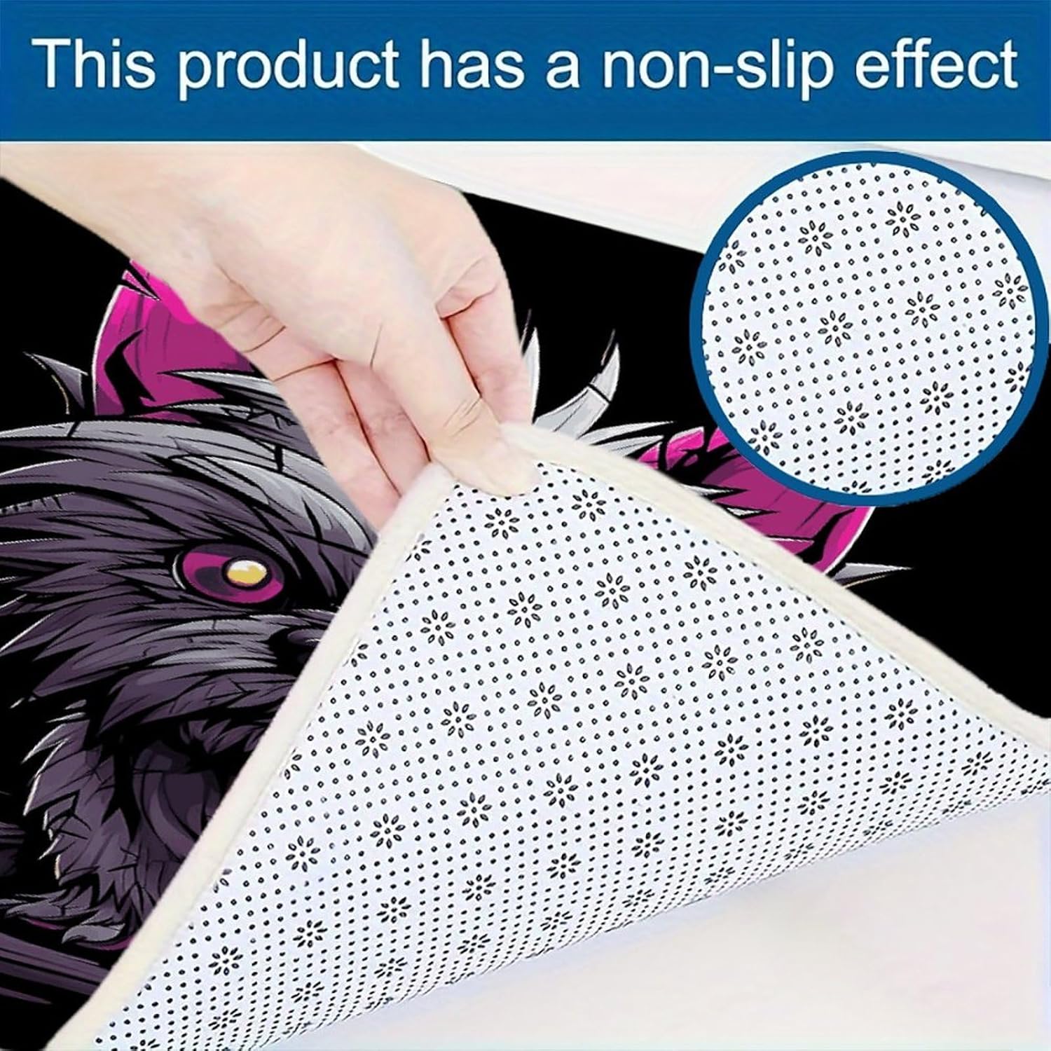 Gray Pooh Dog Kitchen Mats with 2PCS Non-Slip Washable,Kitchen Rug Heavy Duty Durable, Floor Mats for Kitchen,Office,Sink,Laundry
